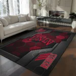 UNLV Rebels Rug - Hexagonal Grid Pattern Red