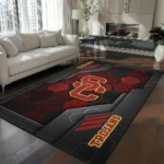 USC Trojans Rug - Hexagonal Grid Pattern Red