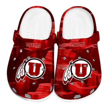 Utah Utes Clogs - Canyon Layers Red