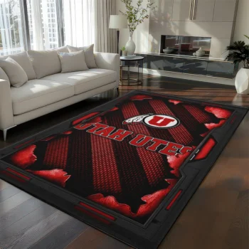 Utah Utes Rug - Torn Mesh Red