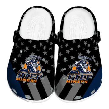 UTEP Miners Clogs - Stellar Stripes Theme Blue Black