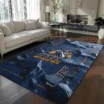 UTEP Miners Rug - Cracked Surface Design Blue