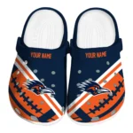 UTSA Roadrunners Clogs - Personalized Football Motif Orange