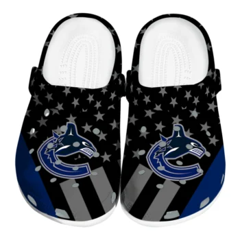 Vancouver Canucks Clogs - Stellar Stripes Theme Blue Black