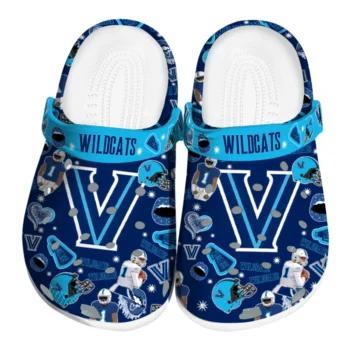 Villanova Wildcats Clogs - Football Icons Navy