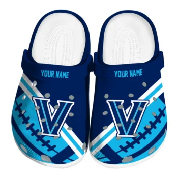 Villanova Wildcats Clogs - Personalized Football Motif Navy