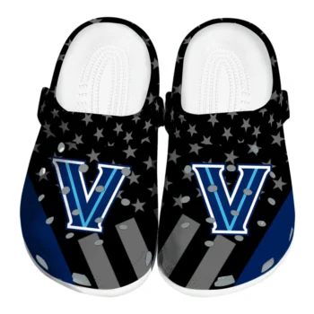Villanova Wildcats Clogs - Stellar Stripes Theme Navy Black