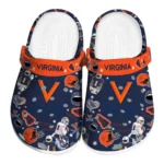 Virginia Cavaliers Clogs - Football Icons Blue