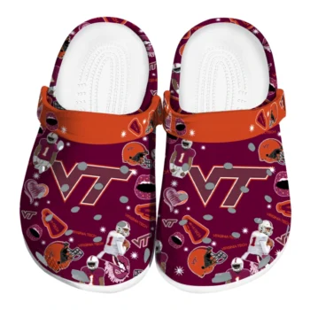 Virginia Tech Hokies Clogs - Football Icons Maroon