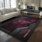 Virginia Tech Hokies Rug - Hexagonal Grid Pattern Maroon