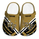Wake Forest Demon Deacons Clogs - Custom Football Motif Gold