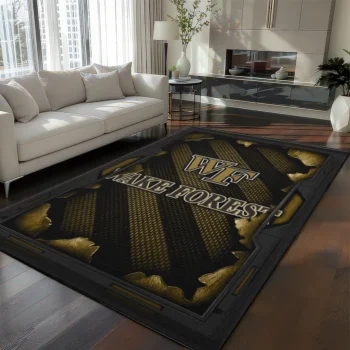 Wake Forest Demon Deacons Rug - Torn Mesh Gold