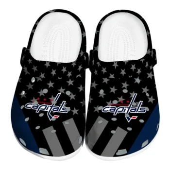 Washington Capitals Clogs - Stellar Stripes Theme Blue Black