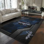 Washington Capitals Rug - Hexagonal Grid Pattern Blue