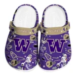 Washington Huskies Clogs - Football Icons Purple