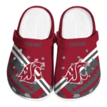 Washington State Cougars Clogs - Customized Football Motif Crimson