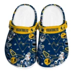 West Virginia Mountaineers Clogs - Football Icons Blue