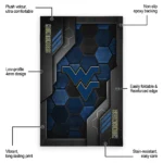 west-virginia-mountaineers-rug-hexagonal-grid-pattern-blue-best-selling.webp