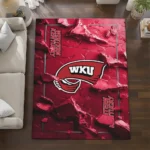 western-kentucky-hilltoppers-rug-cracked-surface-design-red-best-selling.webp