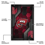 western-kentucky-hilltoppers-rug-hexagonal-grid-pattern-red-best-selling.webp