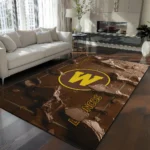 western-michigan-broncos-rug-cracked-surface-design-brown-best-selling.webp