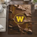 western-michigan-broncos-rug-cracked-surface-design-brown-best-selling.webp