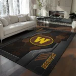 western-michigan-broncos-rug-hexagonal-grid-pattern-brown-best-selling.webp