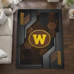 western-michigan-broncos-rug-hexagonal-grid-pattern-brown-best-selling.webp
