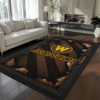Western Michigan Broncos Rug - Torn Mesh Brown