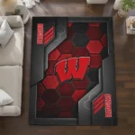 wisconsin-badgers-rug-hexagonal-grid-pattern-red-best-selling.webp