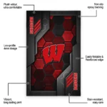 wisconsin-badgers-rug-hexagonal-grid-pattern-red-best-selling.webp