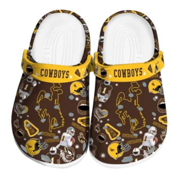 Wyoming Cowboys Clogs - Football Icons Brown
