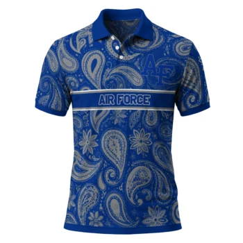 Air Force Falcons Polo Shirt Custom Paisley Band Blue Best Selling