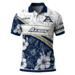Akron Zips Polo Shirt Personalized Floral Angles Blue White Best Selling