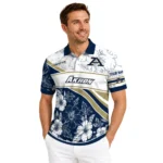 Akron Zips Polo Shirt Personalized Floral Angles Blue White Best Selling