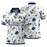 Akron Zips Polo Shirt Personalized Floral Pinstripe Blue White Best Selling