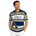 Akron Zips Polo Shirt Personalized Horizontal Blocks Blue Best Selling