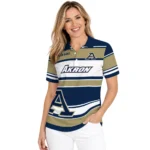 Akron Zips Polo Shirt Personalized Horizontal Blocks Blue Best Selling