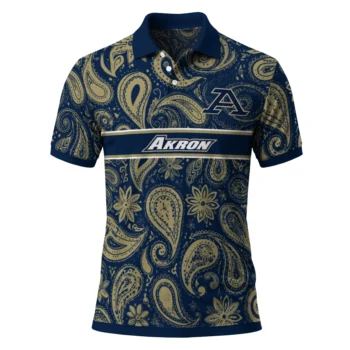 Akron Zips Polo Shirt Personalized Paisley Band Blue Best Selling