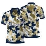 Akron Zips Polo Shirt Personalized Pixel Camo Blue Best Selling