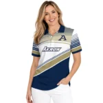 Akron Zips Polo Shirt Personalized Slanted Stripes Blue White Best Selling