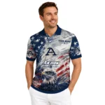 Akron Zips Polo Shirt Personalized Star Brushstrokes Blue Best Selling