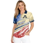 Akron Zips Polo Shirt Personalized Star Stripes Red Blue Best Selling