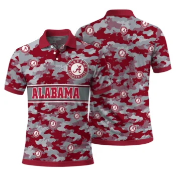 Alabama Crimson Tide Polo Shirt Personalized Camo Band Crimson Fashion Forward