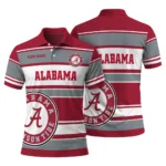 Alabama Crimson Tide Polo Shirt Personalized Horizontal Blocks Crimson Best Selling