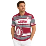 Alabama Crimson Tide Polo Shirt Personalized Horizontal Blocks Crimson Best Selling