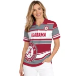 Alabama Crimson Tide Polo Shirt Personalized Horizontal Blocks Crimson Best Selling