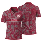 Alabama Crimson Tide Polo Shirt Personalized Paisley Band Crimson Best Selling