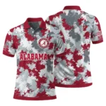 Alabama Crimson Tide Polo Shirt Personalized Pixel Camo Crimson Best Selling
