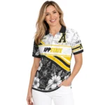 Appalachian State Mountaineers Polo Shirt Personalized Floral Angles Black White Best Selling